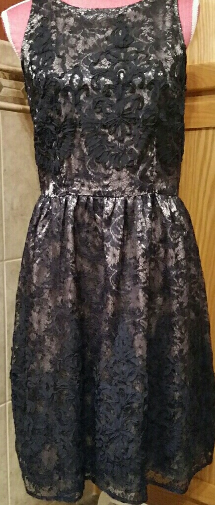 Navy lace dress